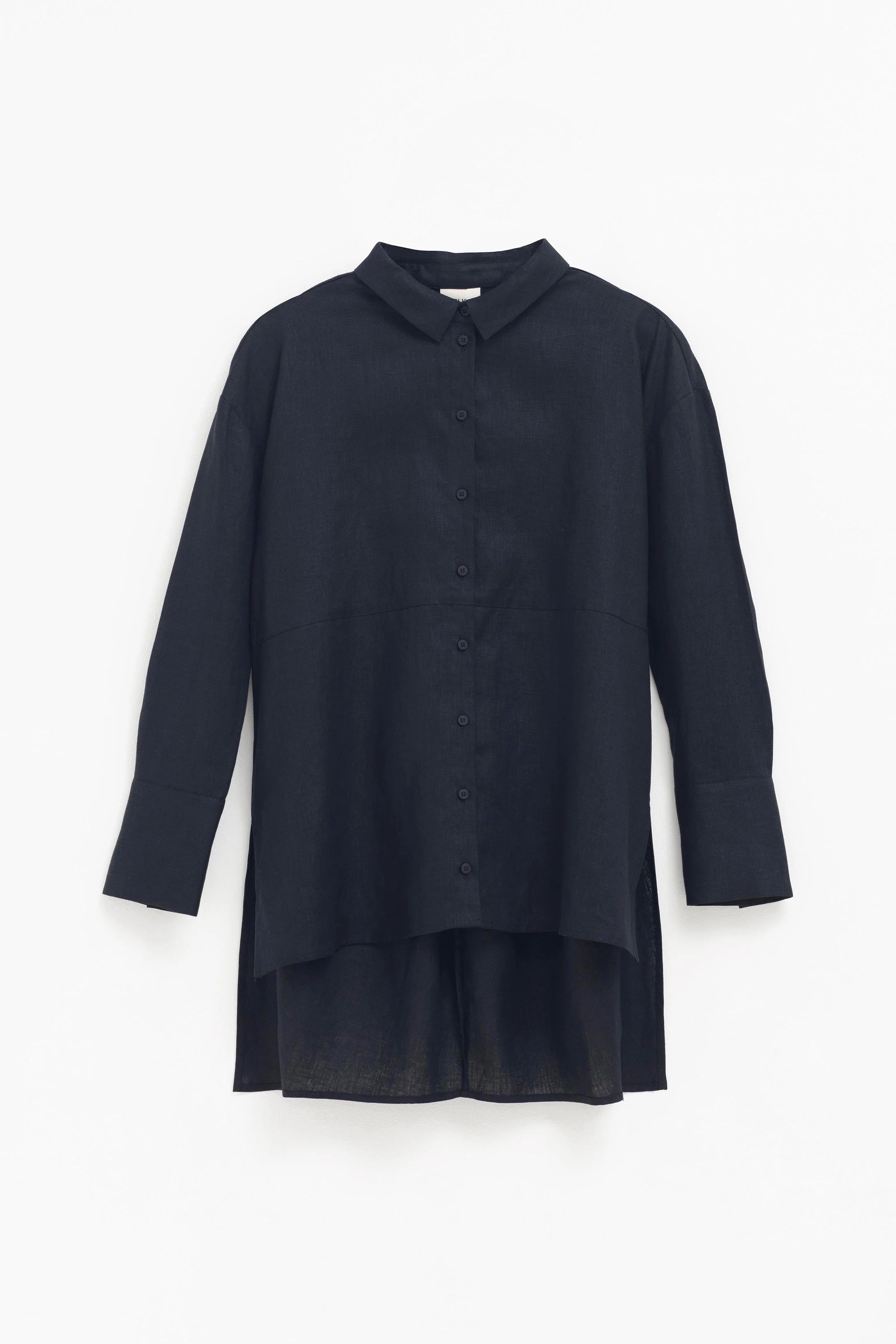 STILLA LINEN SHIRT - Black