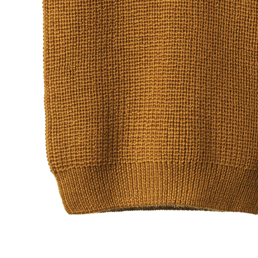 Merino knit vest - TOFFEE CHUNKY KNIT