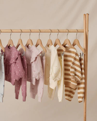 Ruffle Sweatshirt - Lilac bows