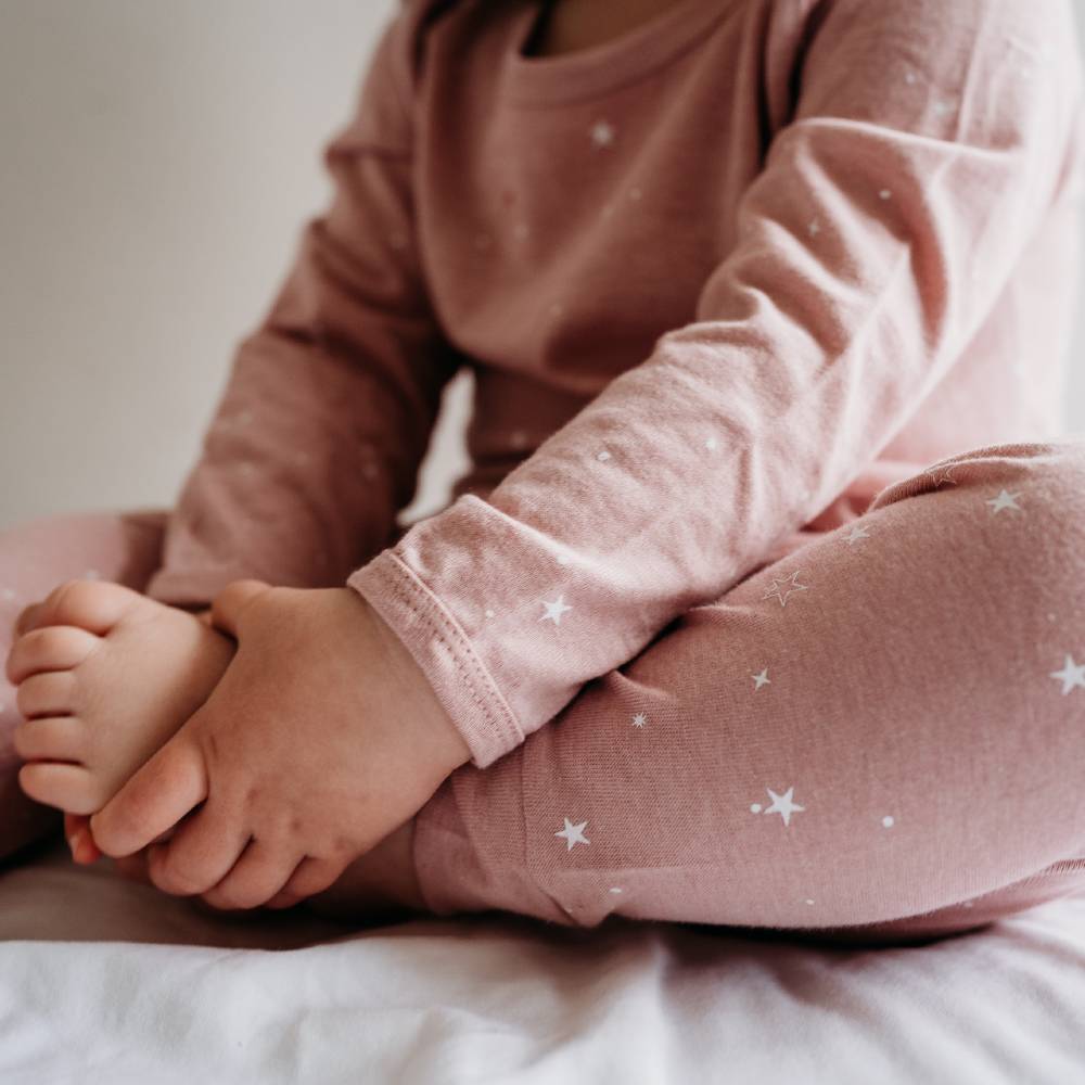 Woolbabe Merino/Organic Cotton Winter Pyjamas - Dusk Stars