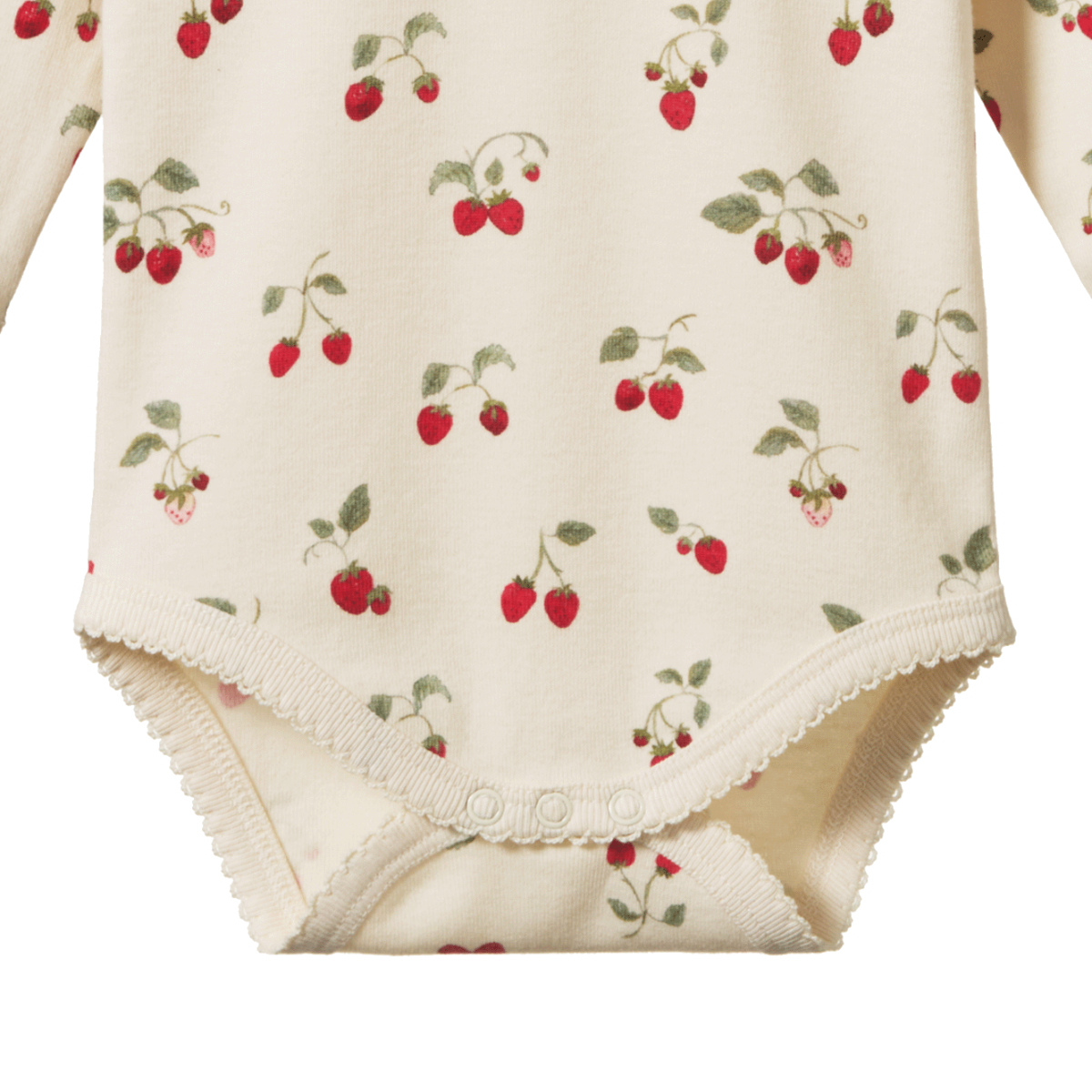 Long Sleeve Bodysuit- Strawberry blush print