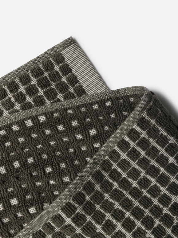 Nero Cotton bath towel range - Ivy/Cream