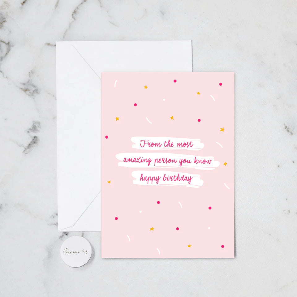 HB AMAZING PERSON GREETING CARD