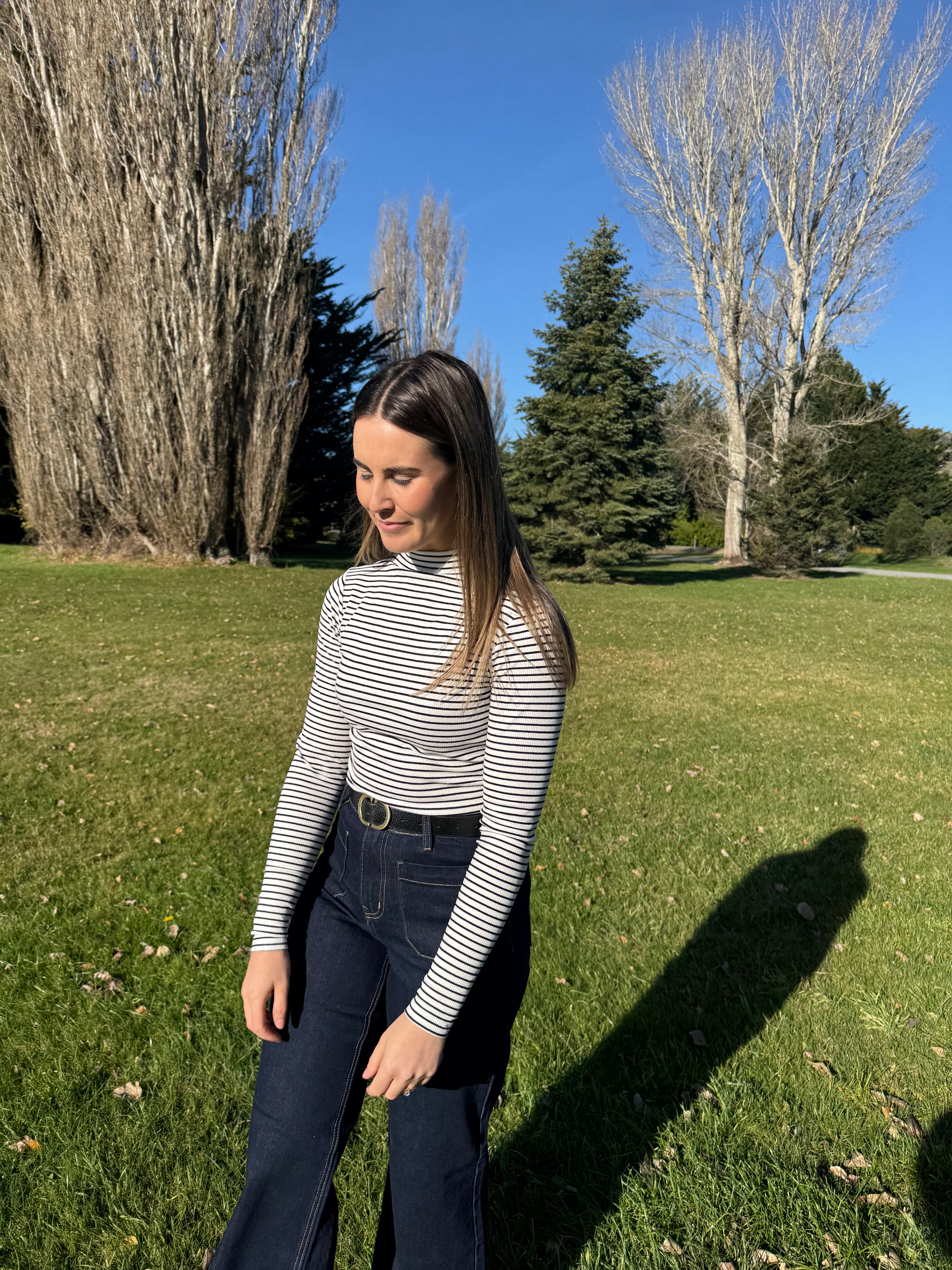 Mae top - Black/White stripe