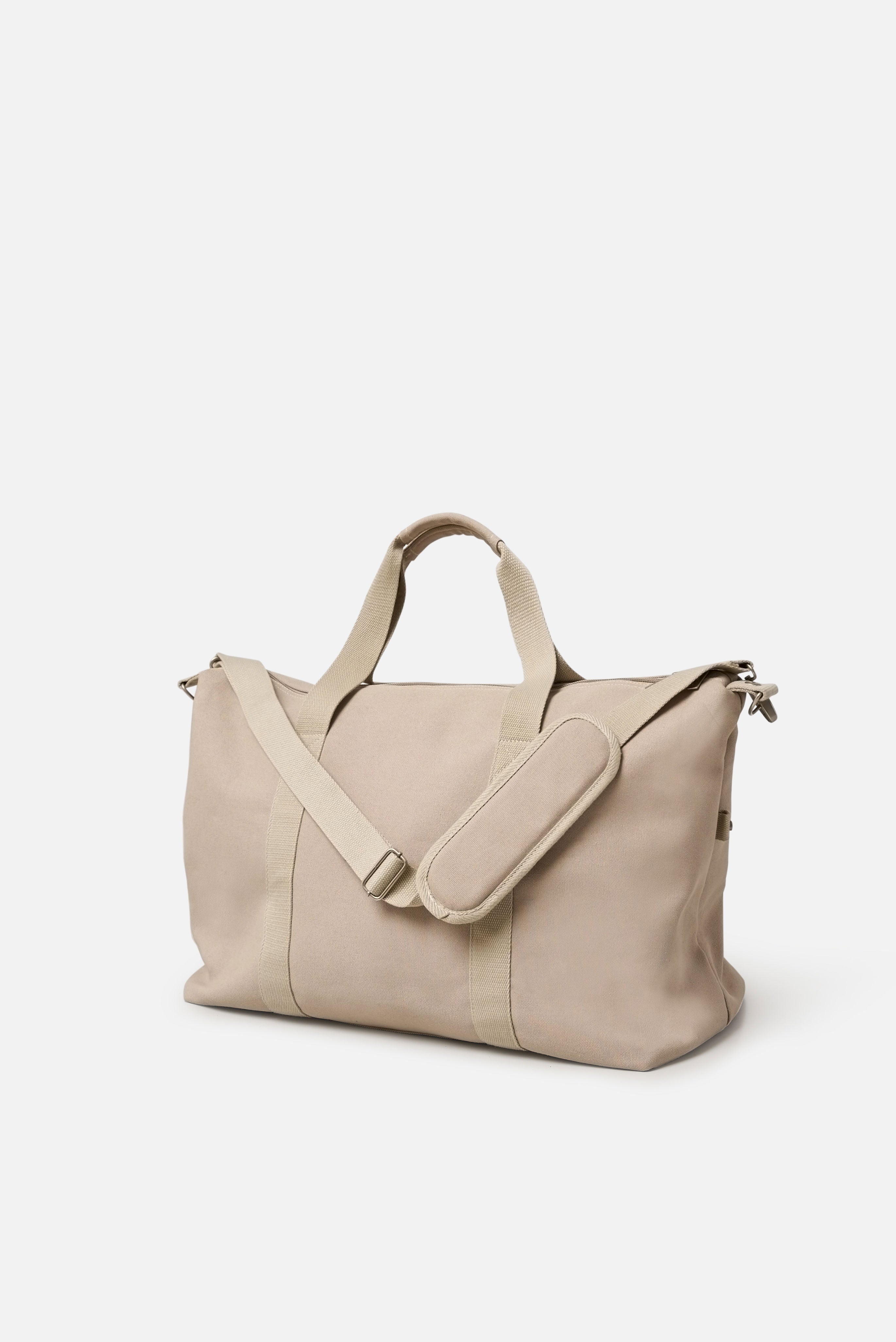 Canvas Weekender Bag - Beige