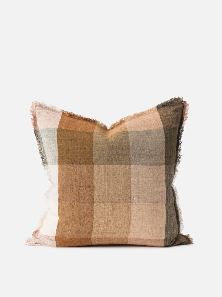 Casa Linen Cushion Cover - Pickle/Multi