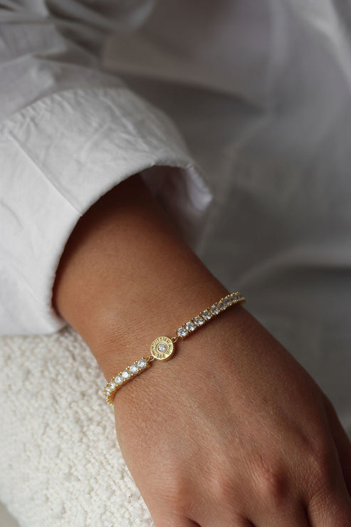 308 Tennis Bracelet - Gold plate