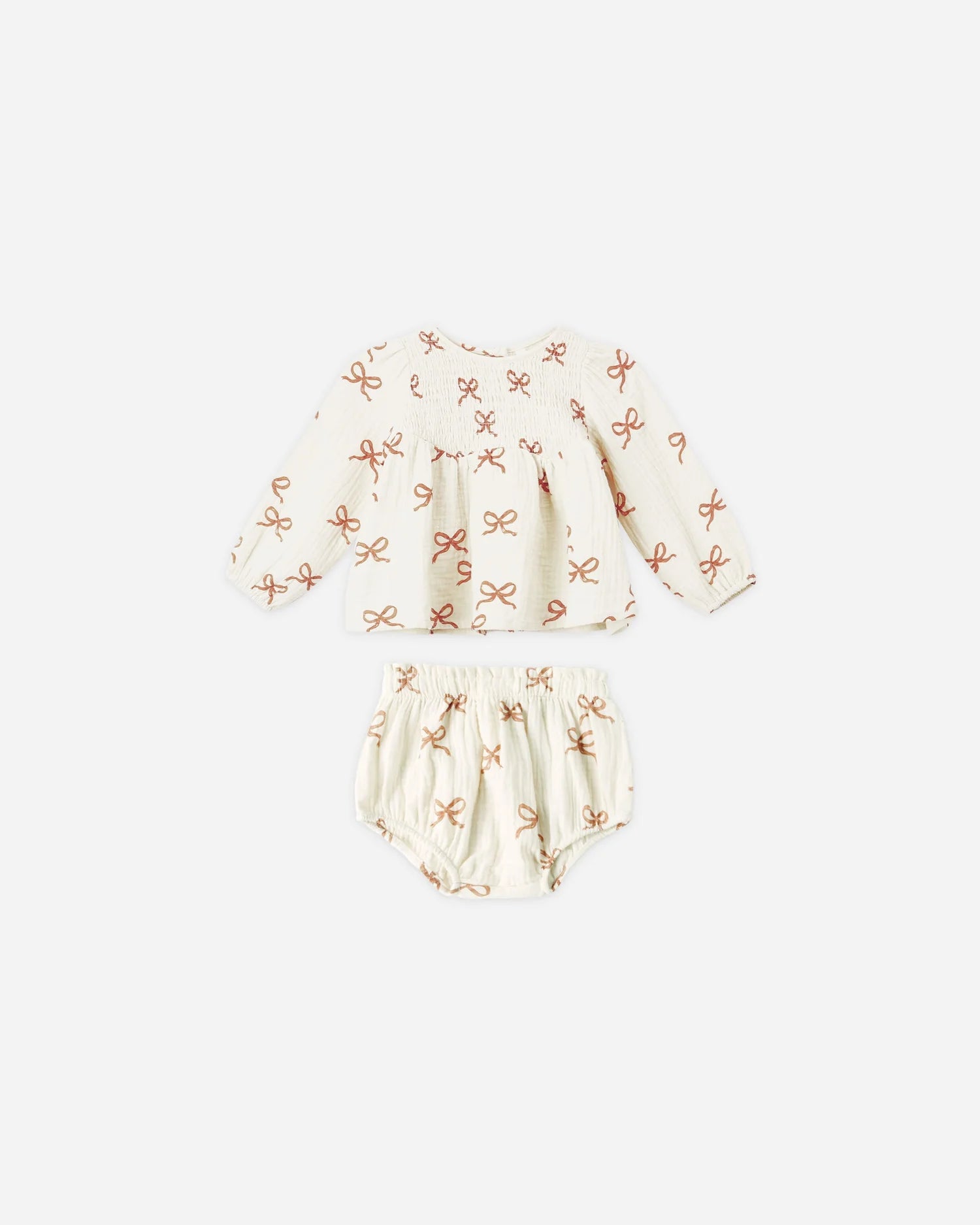 Sophia top + bloomer set - Ruby bows