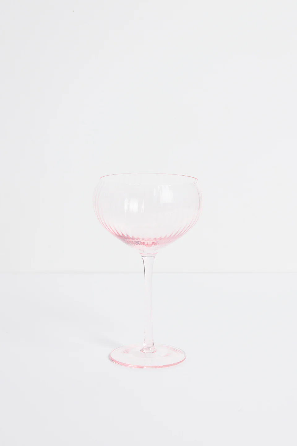 Pink Ripple Wide Champagne Wine Glass