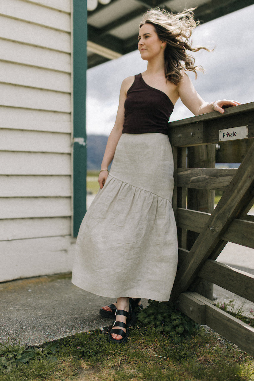 Scarlett skirt - Natural linen (PRE ORDER)