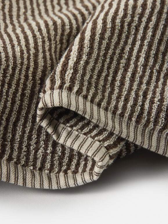 Stripe Cotton towel range - Cocoa/Bone