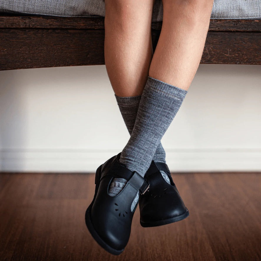 Merino Wool Crew Socks | CHILD | Essential | Grey