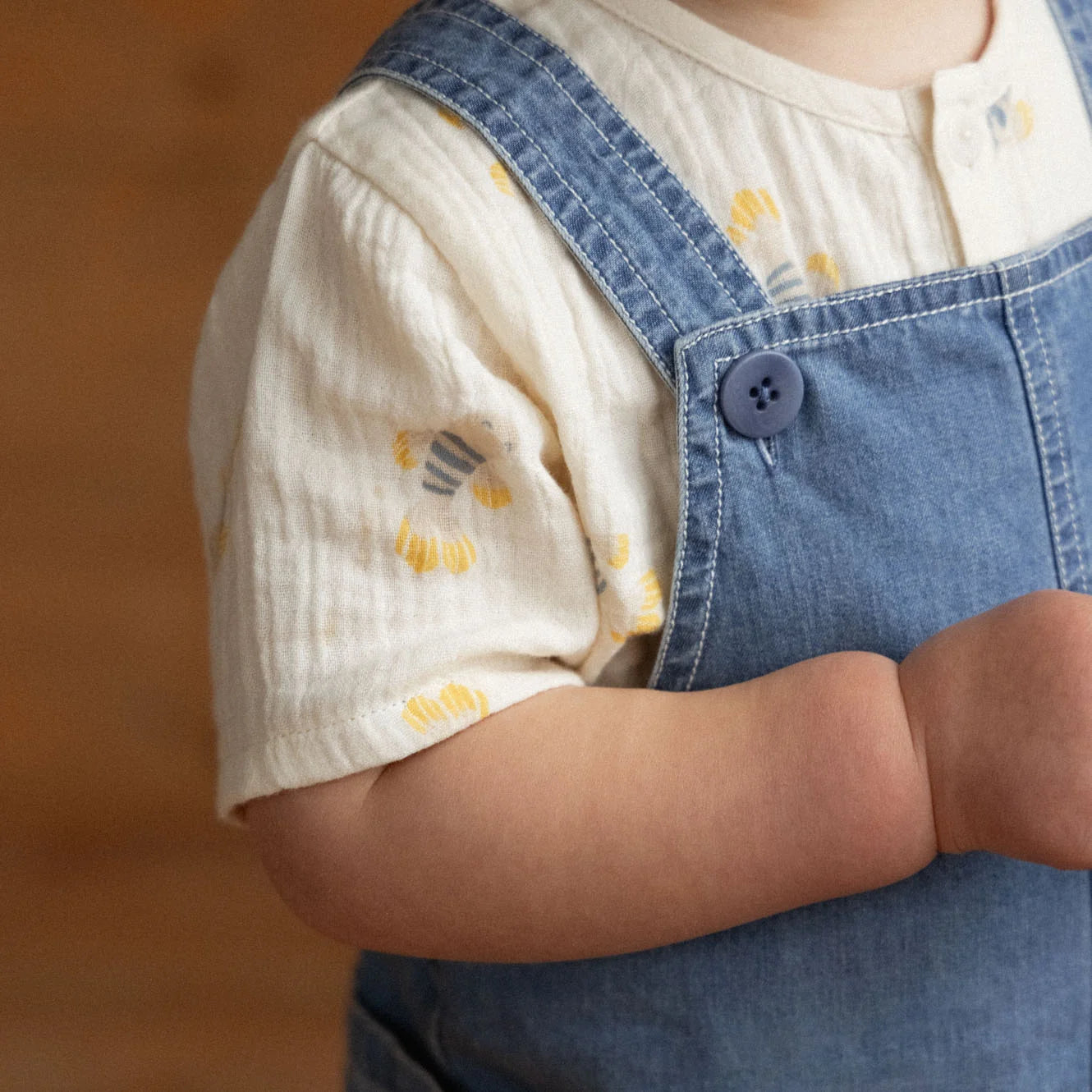 Tucker shortie overalls - Chambray, Sky