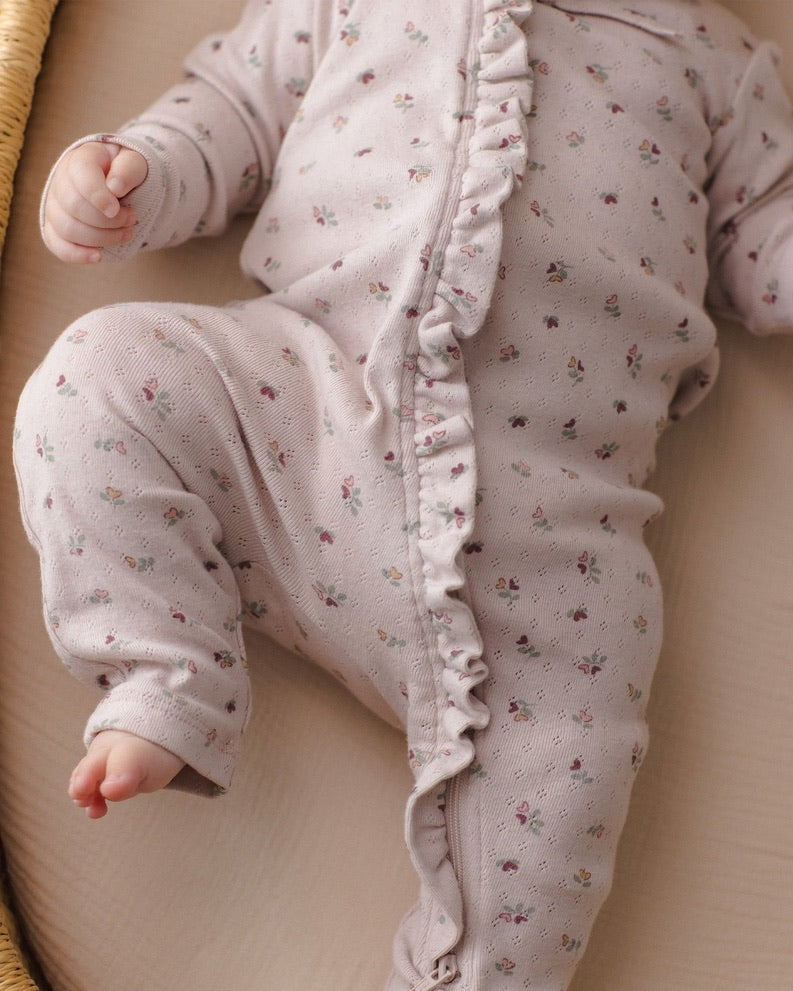 Zip Long Sleeve Sleeper Footie Floret