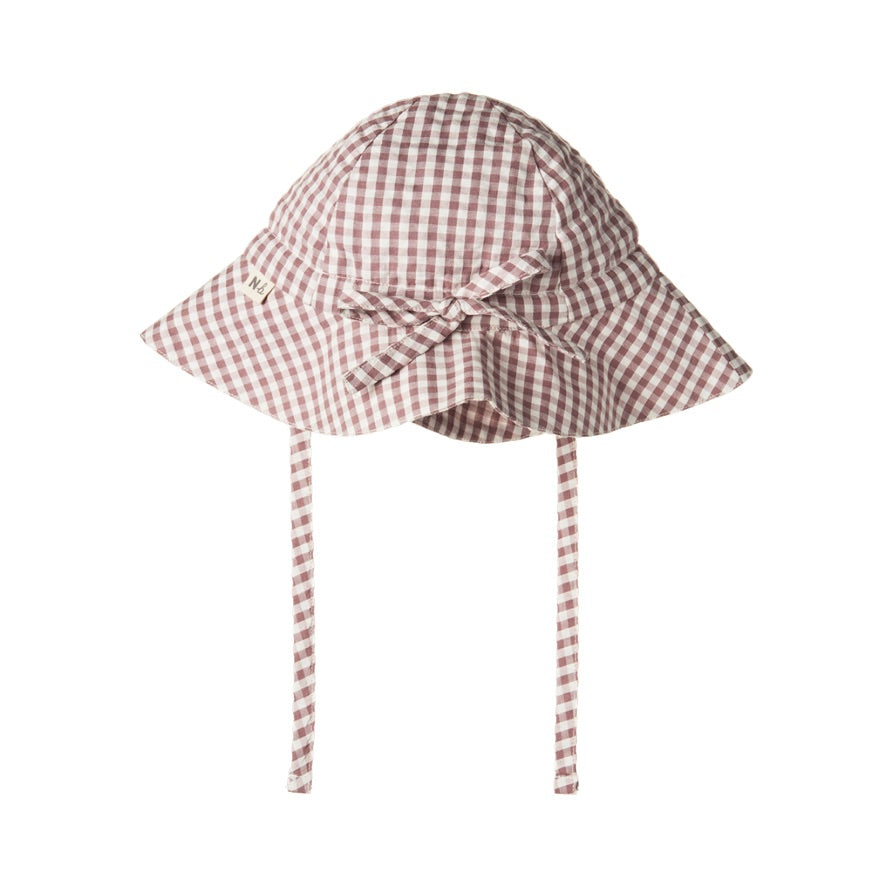 Gingham sunhat - TWILIGHT CHECK