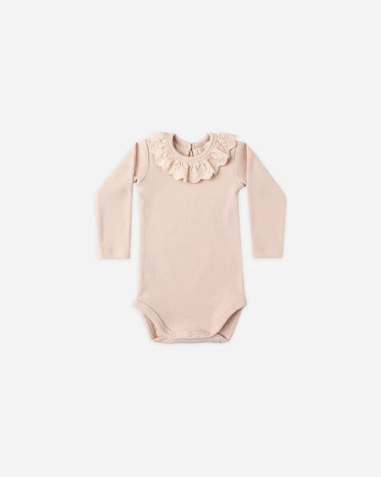 Ruffle Collar bodysuit - Antique