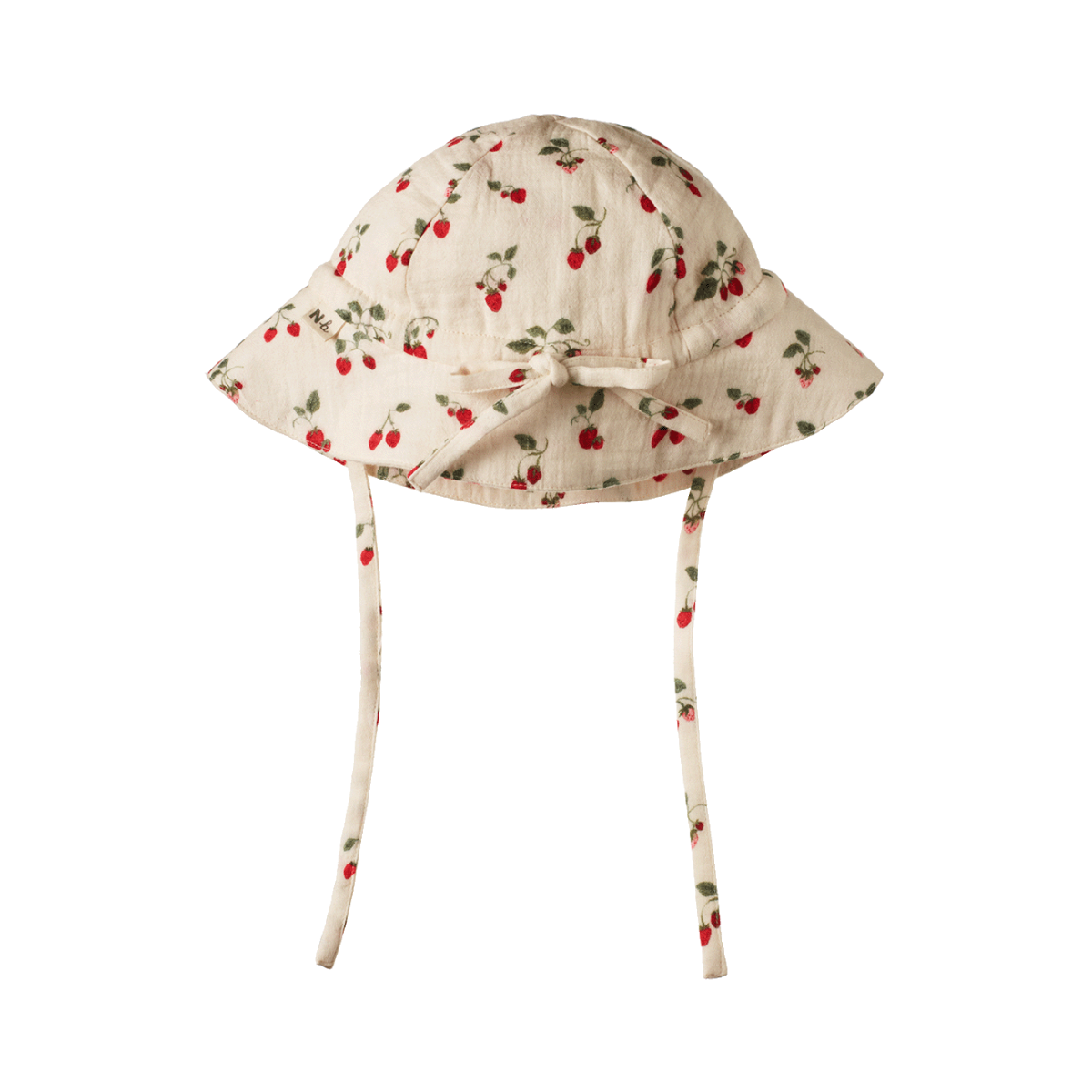 Muslin sunhat -Strawberry blush