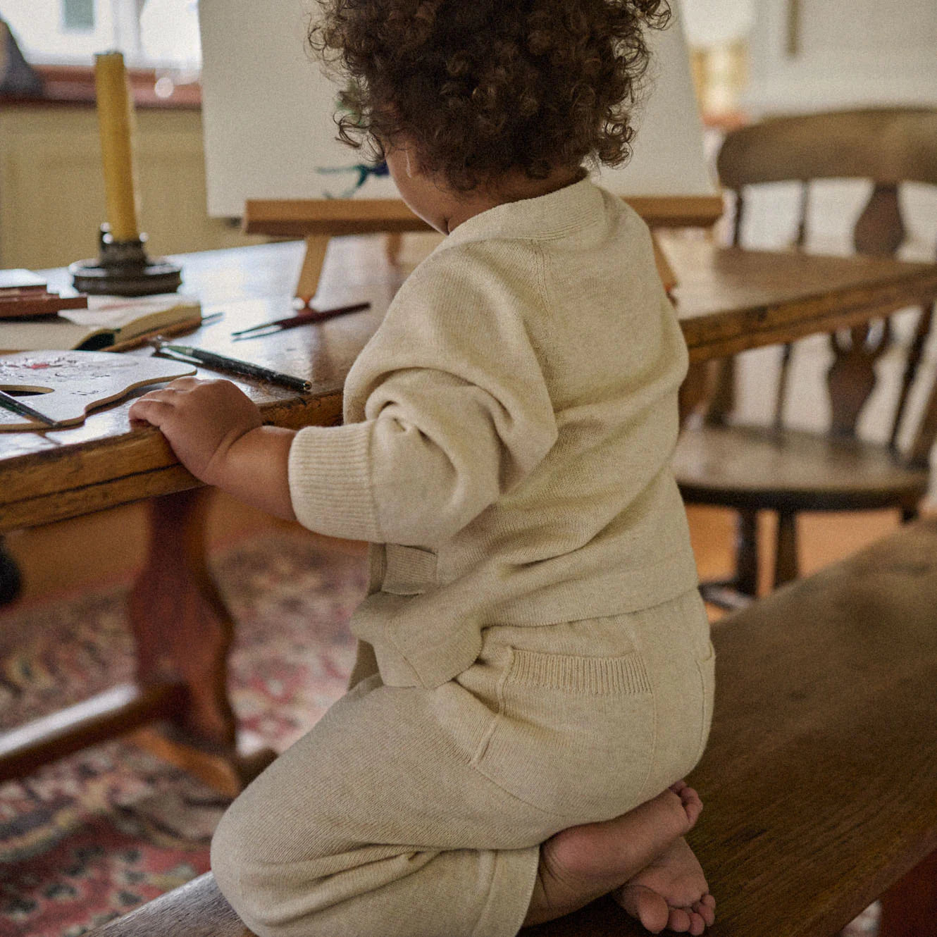 CECIL CARDIGAN, Oatmeal Marl