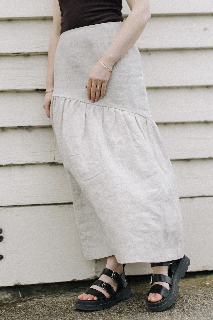 Scarlett skirt - Natural linen (PRE ORDER)