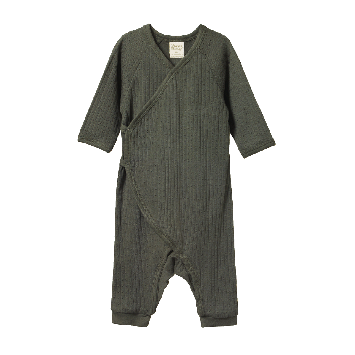 Kimono stretch & grow pointelle - Thyme