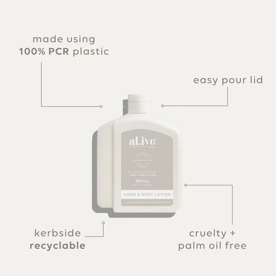 650ml Lotion Refill - Sea Cotton & Coconut