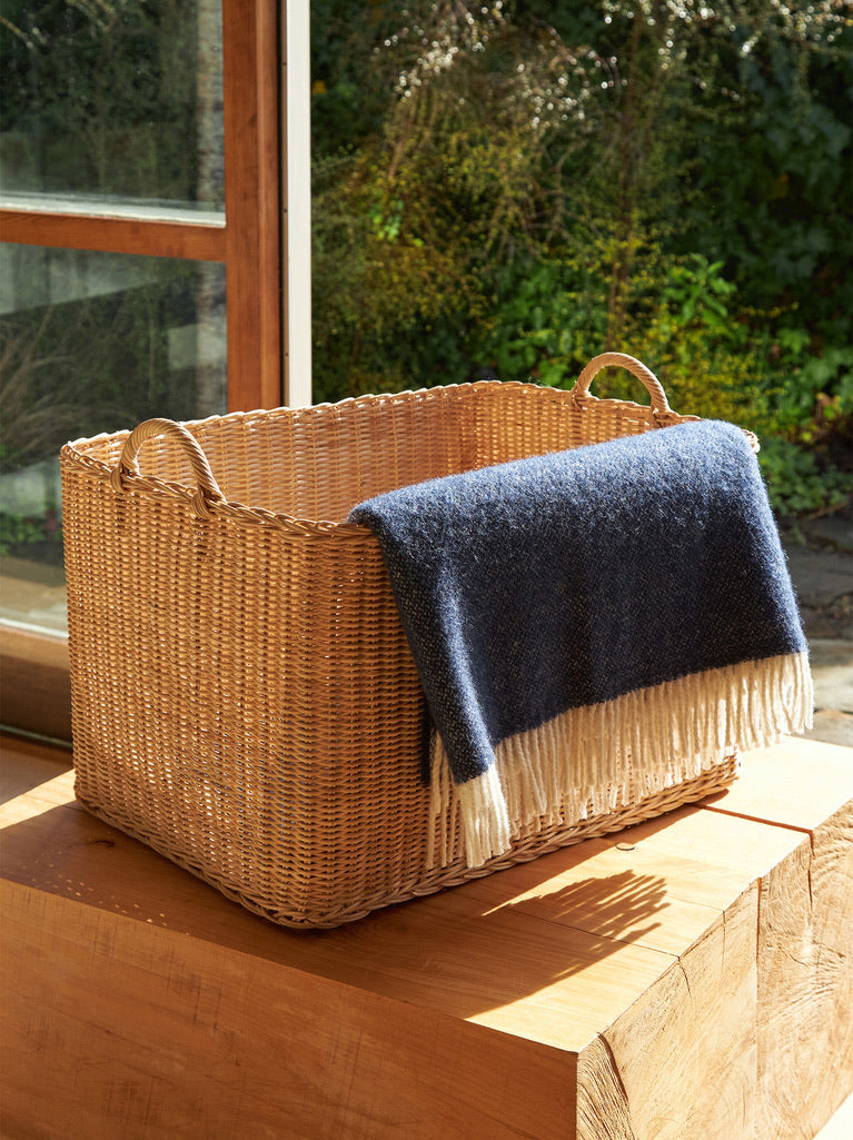 Wool Throw - Navy