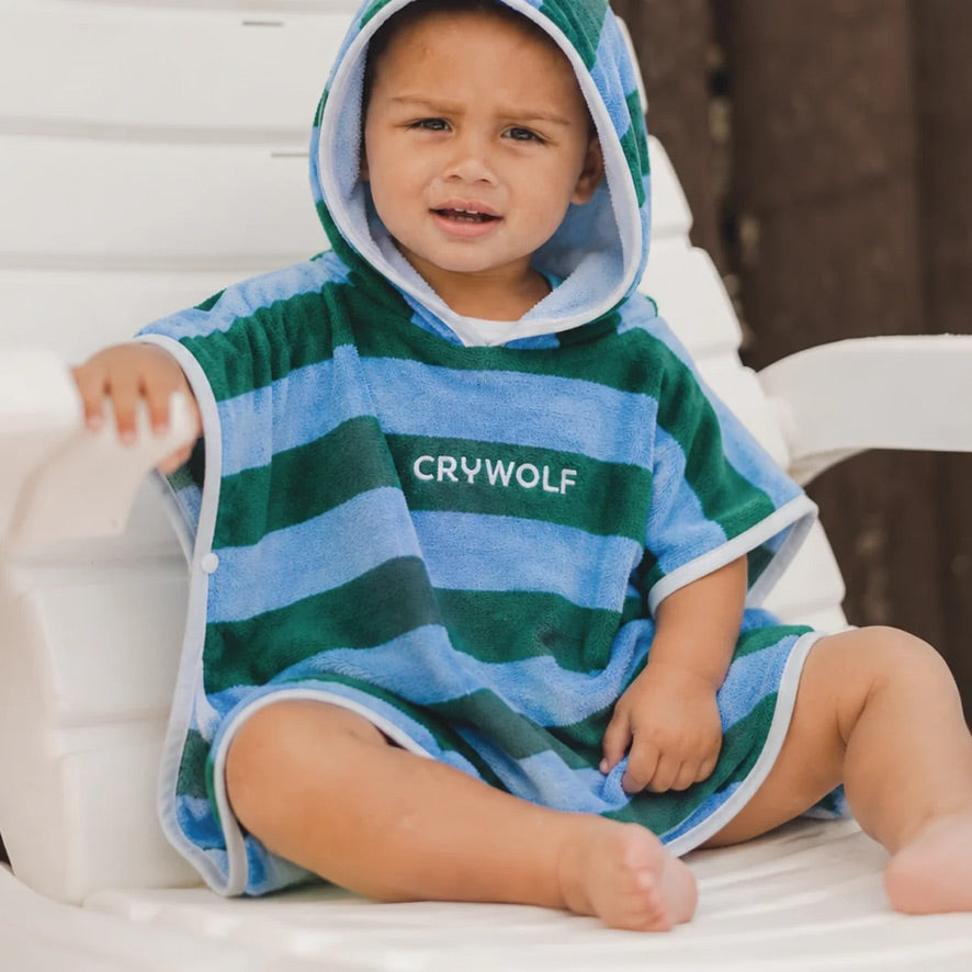Baby hooded towel - Deck stripe