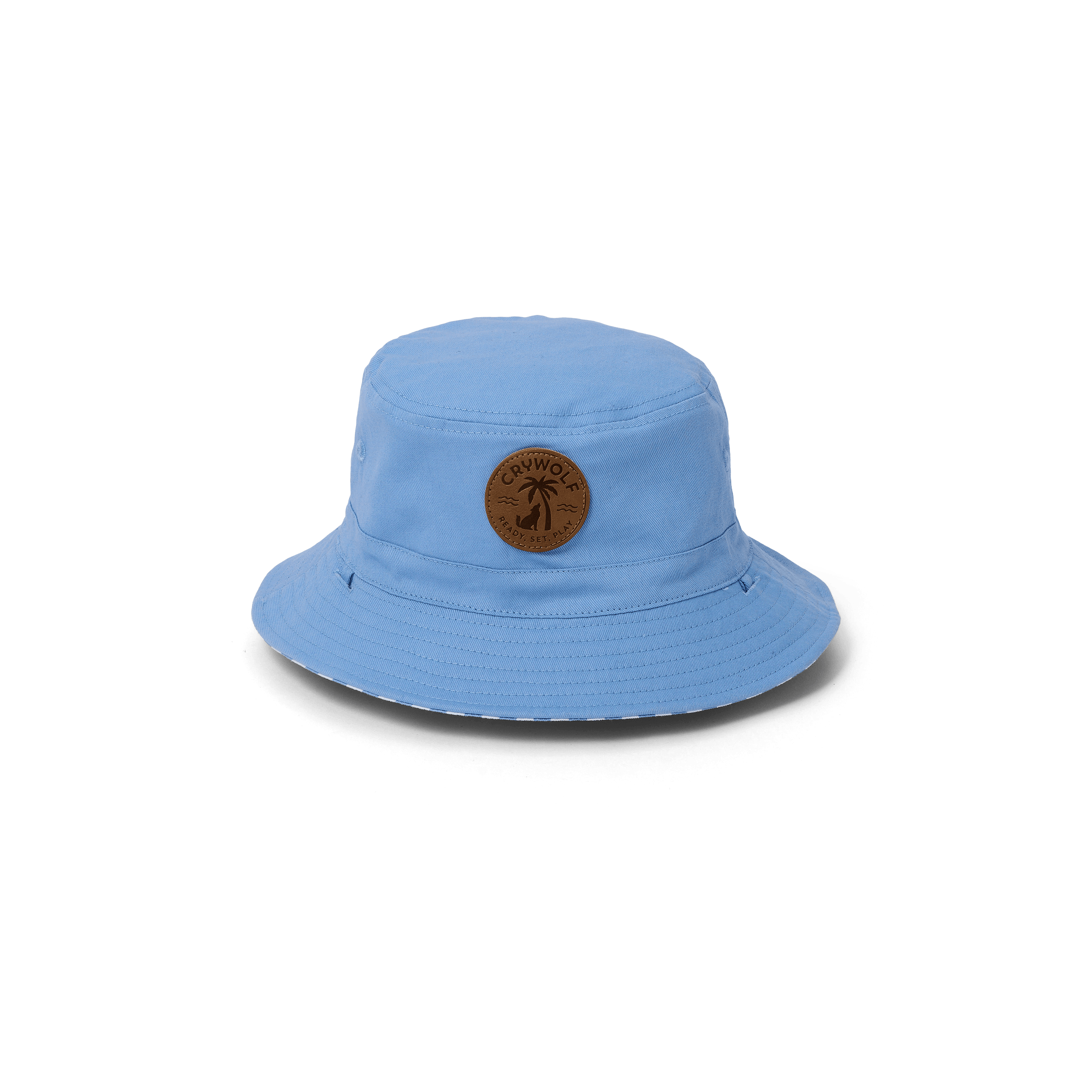 Reversible Bucket Hat - Sky Blue Stripe