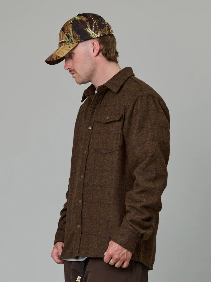 SHOREMAN SNAP SHIRT - BROWN CHECK
