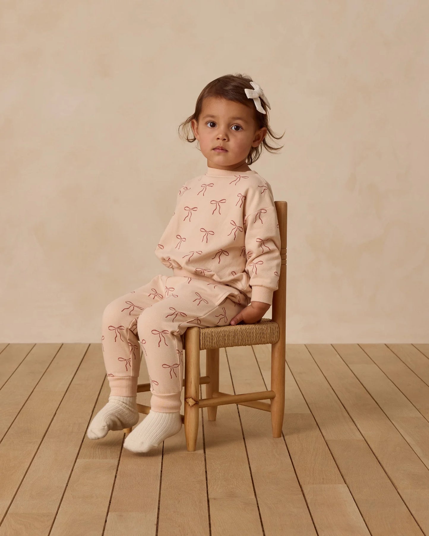 Relaxed fleece sweat pant - red bows
