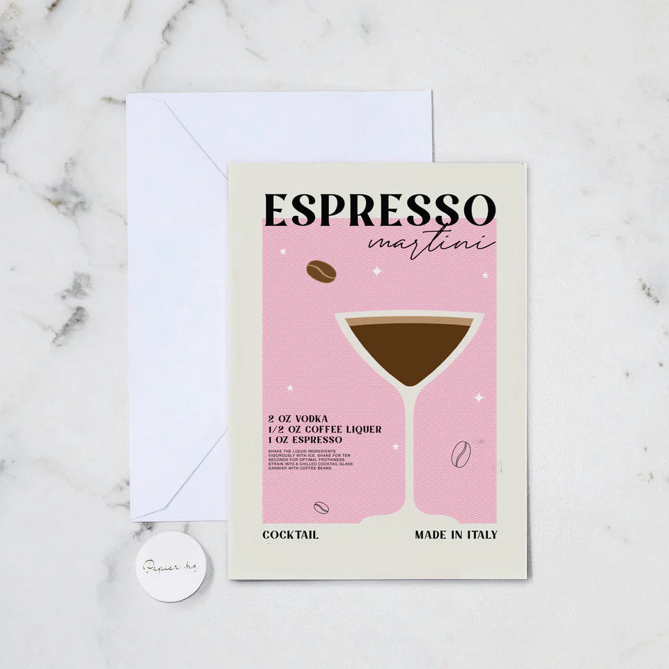 ESPRESSO MARTINI GREETING CARD