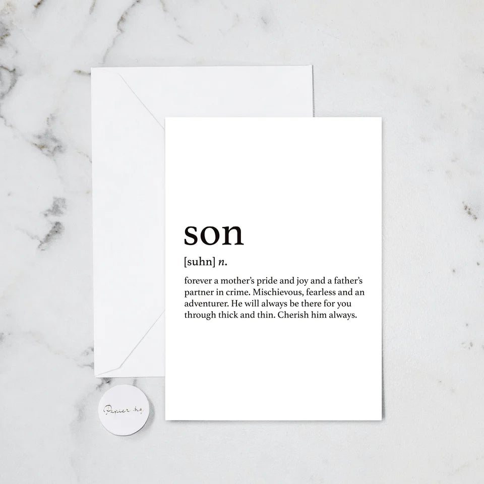 SON GREETING CARD