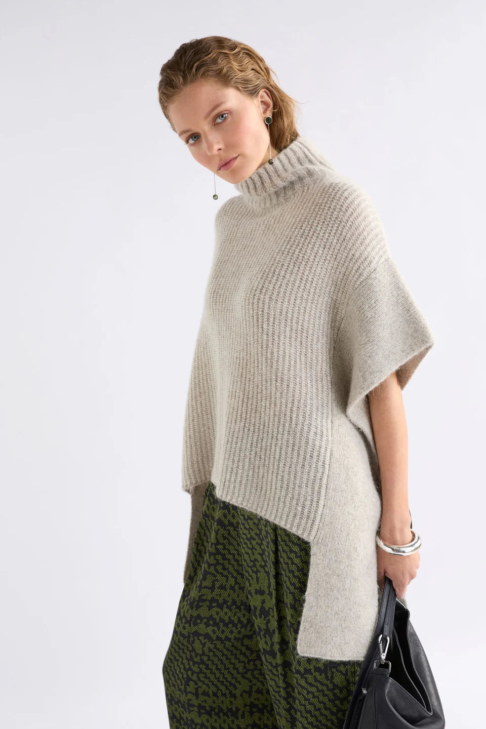 Aleph Poncho - OATMEAL MELANGE