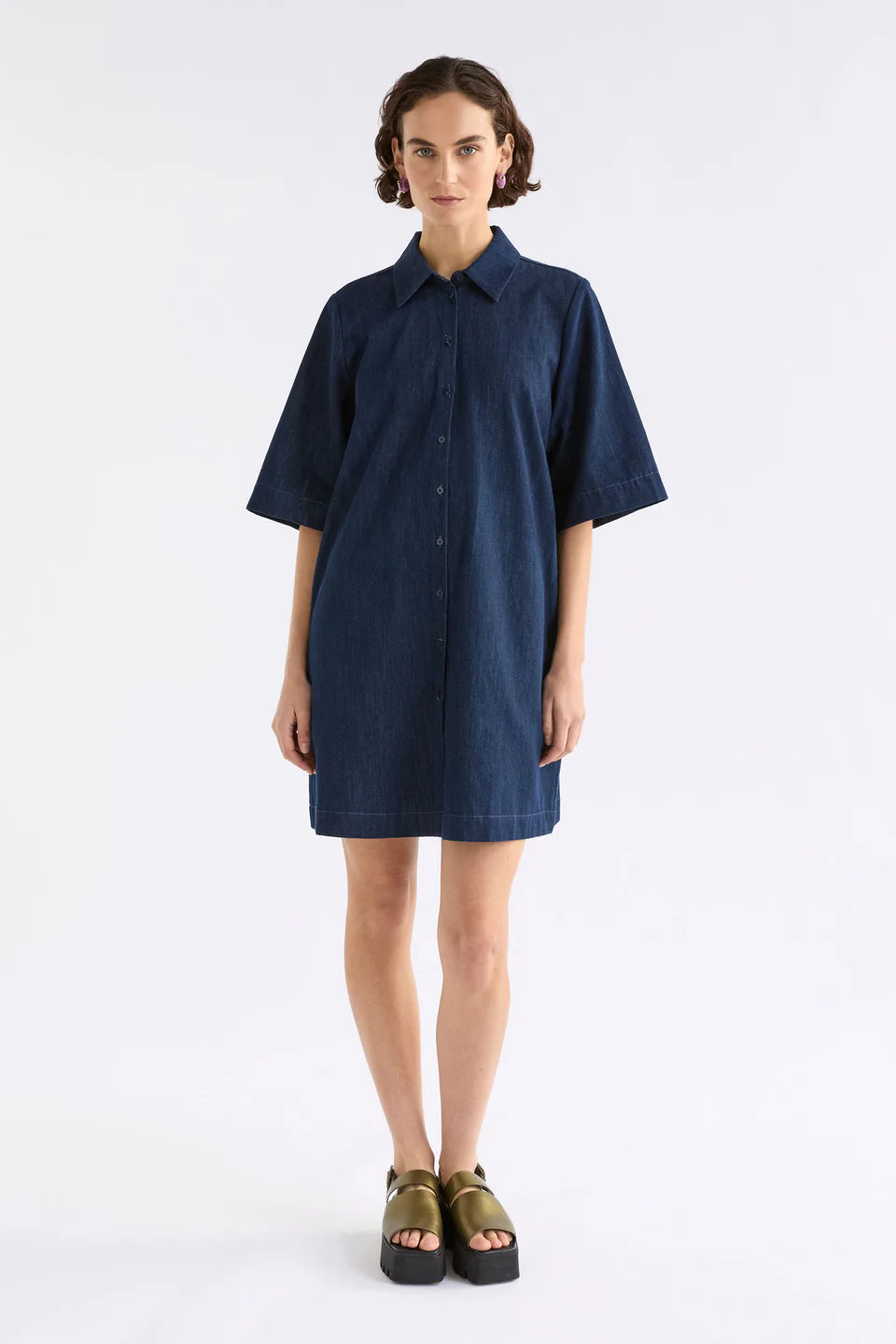Dennem Dress - DARK BLUE RINSE