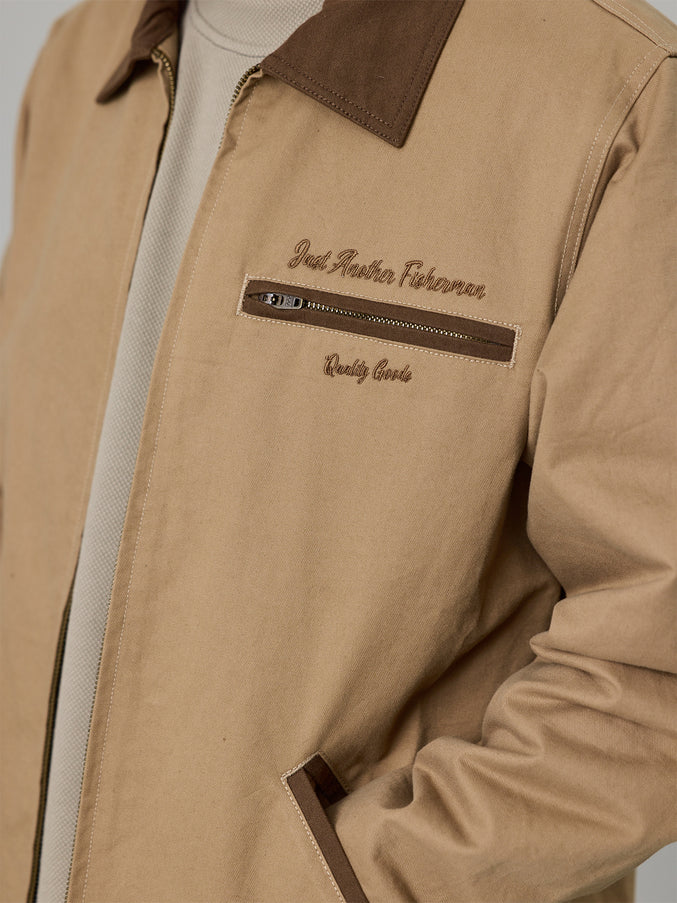 HELMSMANS JACKET - BEIGE/BROWN