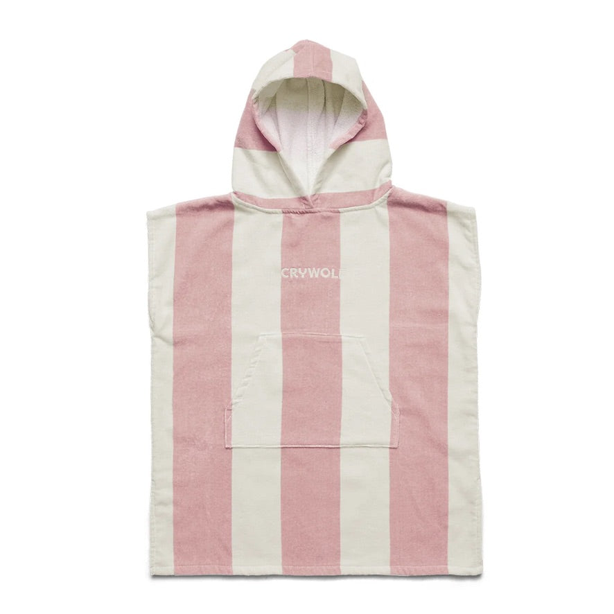 HOODED TOWEL Blush Stripe