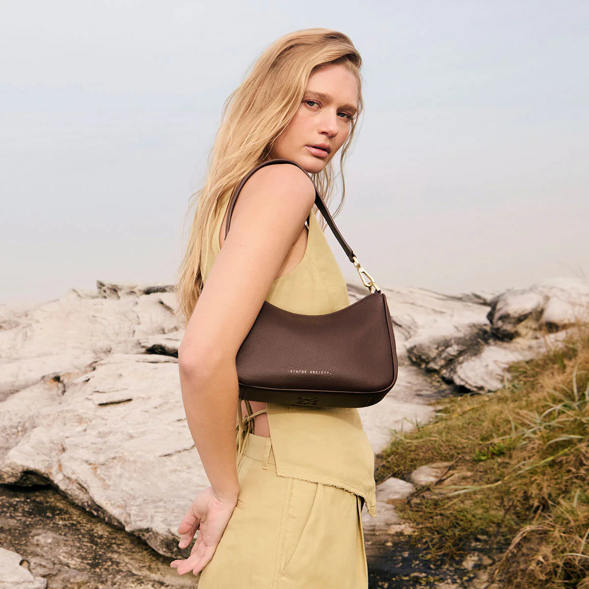 Look Both Ways Bag - Cocoa/Brushed Gold