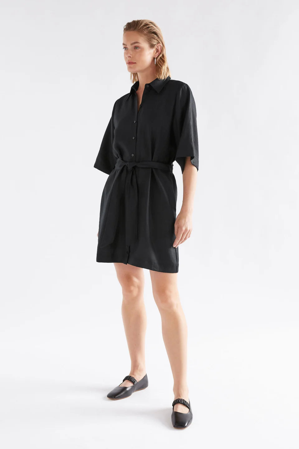 LLINEN DRESS - Black