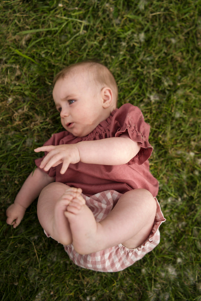 Mila Bloomers - Blush Gingham