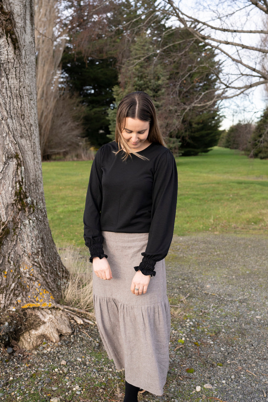 Milly top Black - 100% Merino
