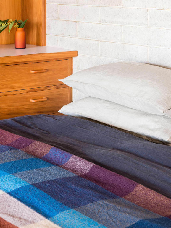 Chambray Linen Pillowcase Pair - Oatmeal