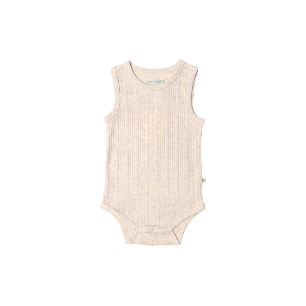 Woolbabe Merino/Organic Cotton Singletsuit - Daydream Collection - Natural Marl