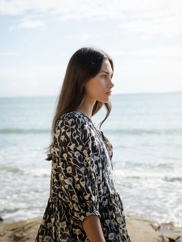 Cotton Midi Dress - Coast