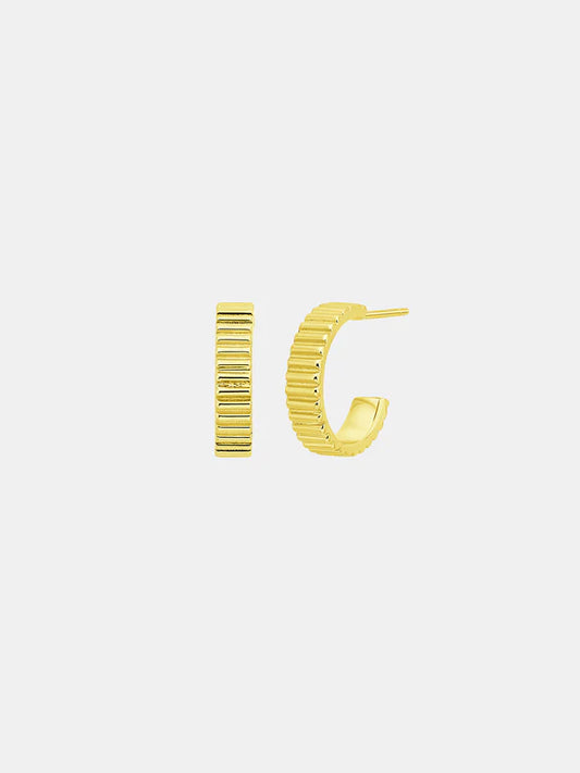 LINES HOOP STUDS 16mm - Gold