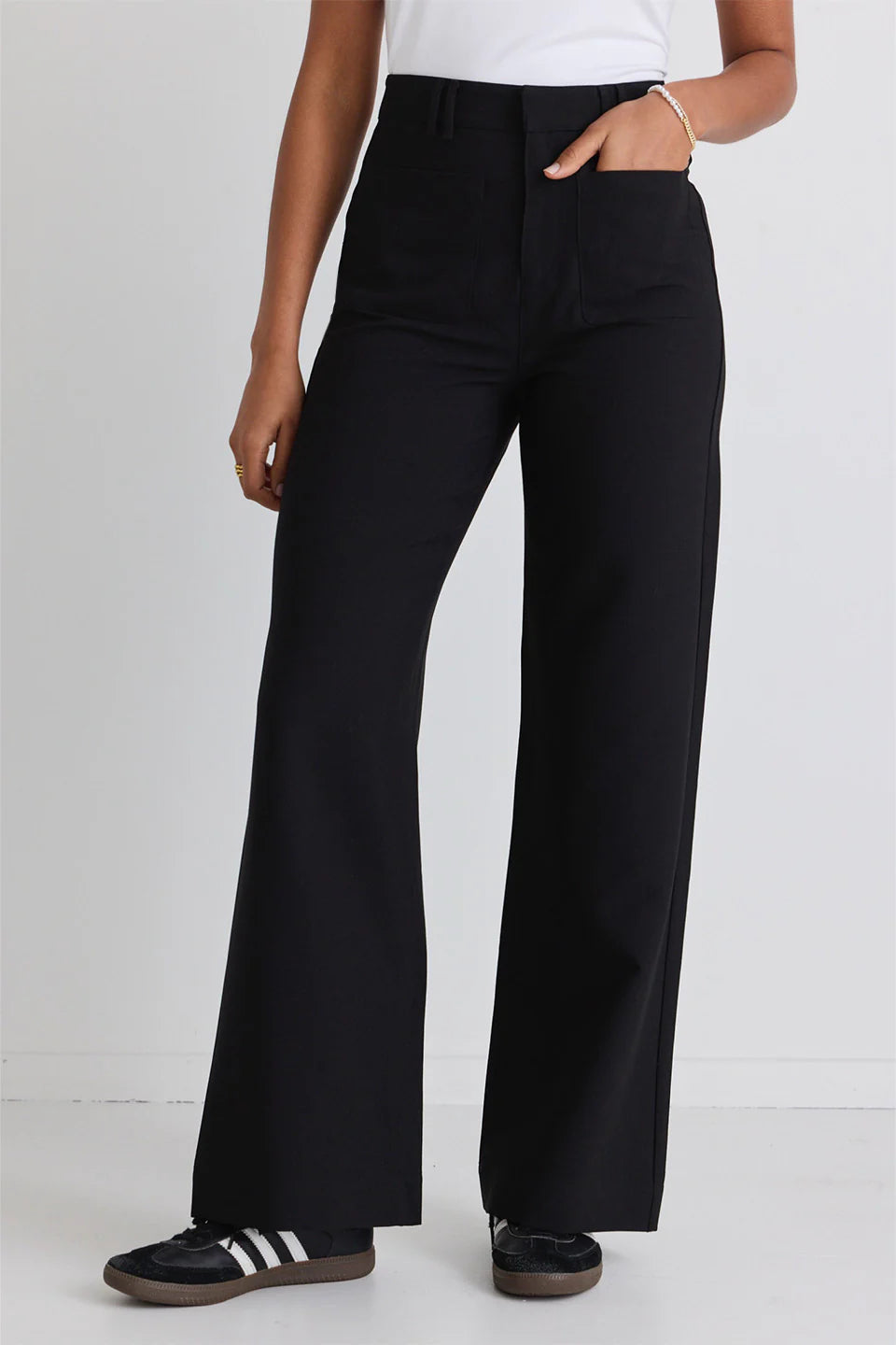 Zoey High rise pants - Soft Black