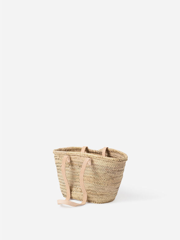 Moroccan Basket w/Long Handles Large