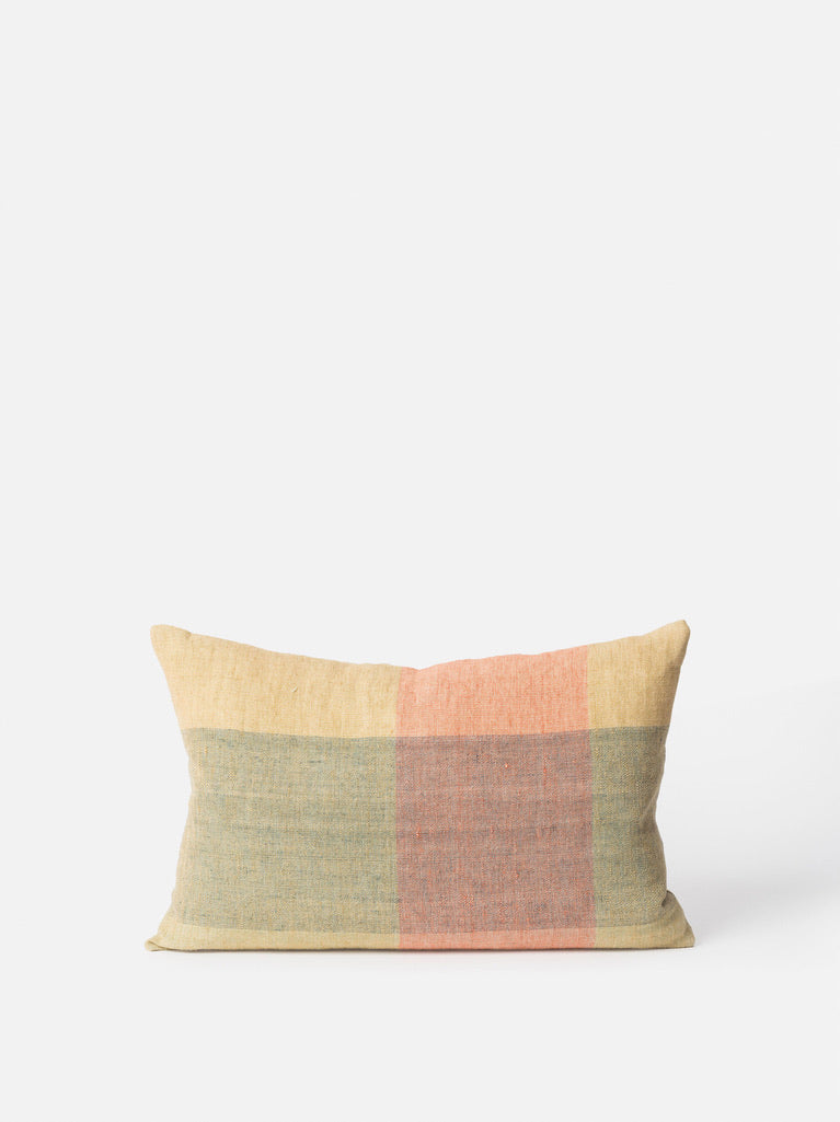 Oban Handwoven Linen Cushion Cover - Heron/Multi