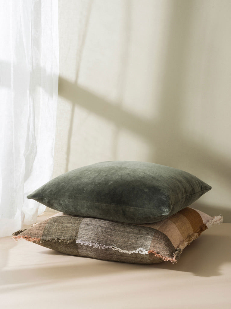 Casa Linen Cushion Cover - Pickle/Multi