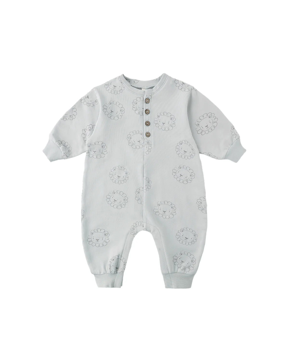 Relaxed fleece jumpsuit - Lions - Sky