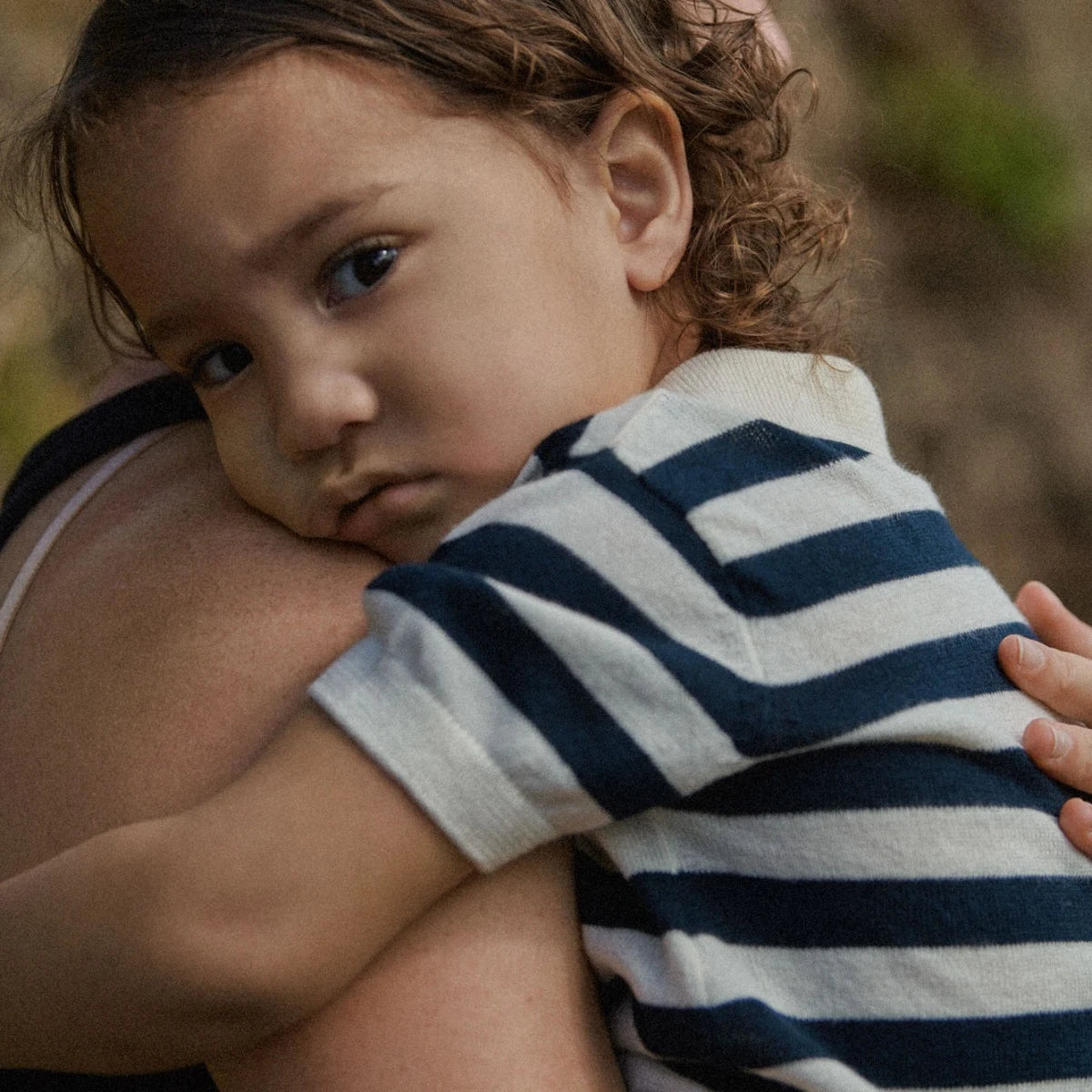 Stevie Polo - NAVY BOLD STRIPE